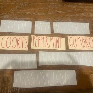 Rae Dunn Style Christmas Halloween Decals Stickers Bundle Lot NEW